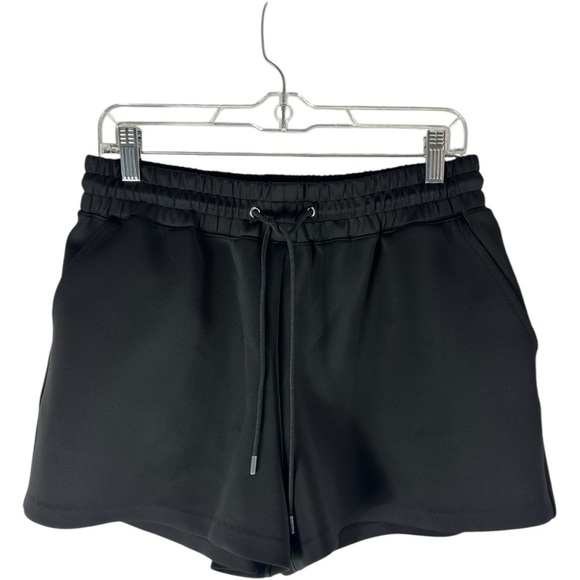 Good American Pants - Good American Women's Scuba Drawstring Black Shorts Size Large